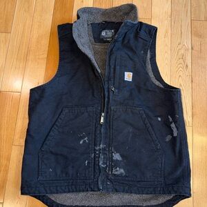 Carhartt mens Sherpa Lined Mock-neck Vest medium